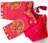 Fancy Phantom Silk Wedding Wear Blouse Latest Designer Choli Top image 8