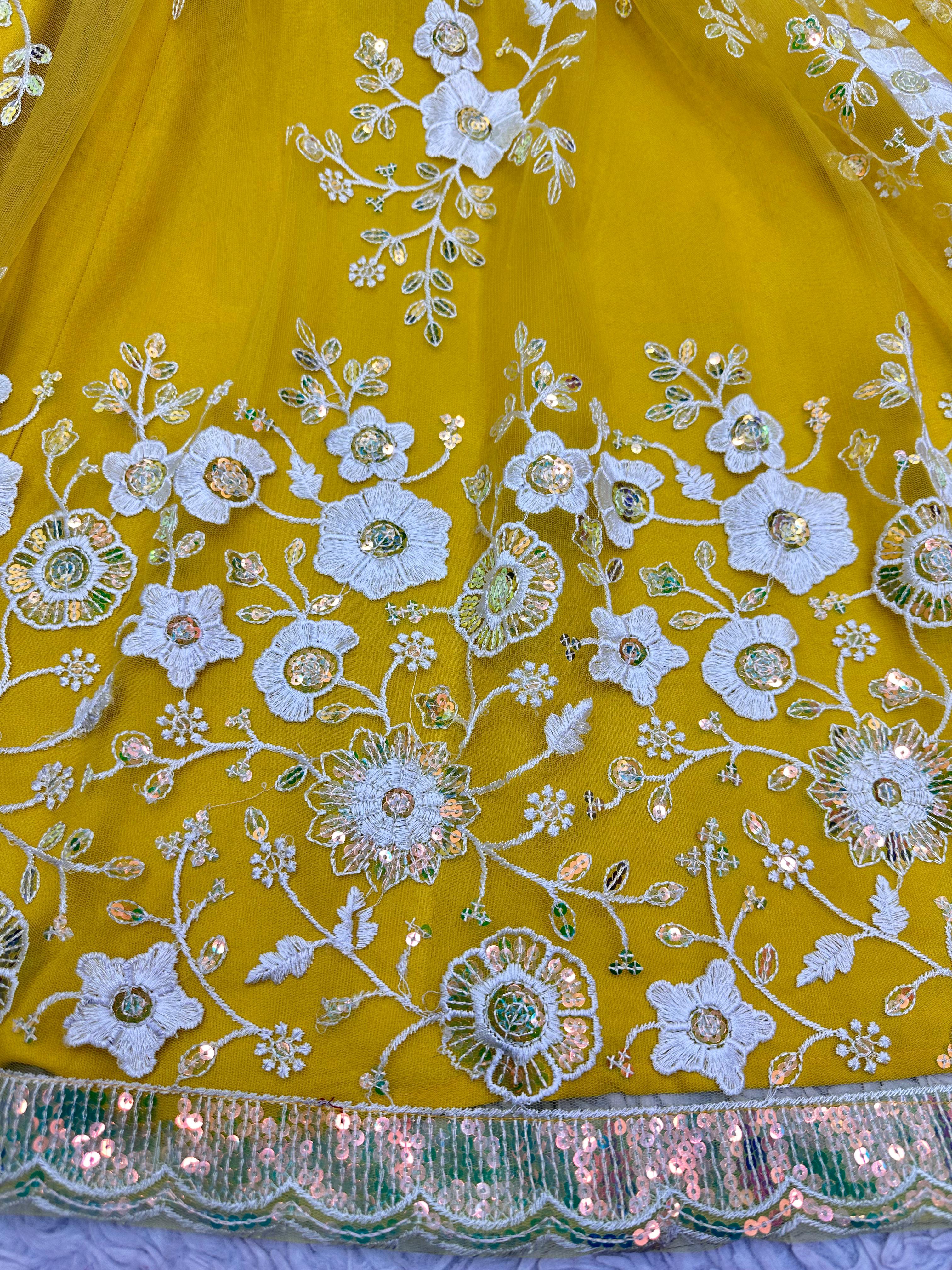 Soft Net Thread Sequence Work Lehenga Blouse Dupatta image 10