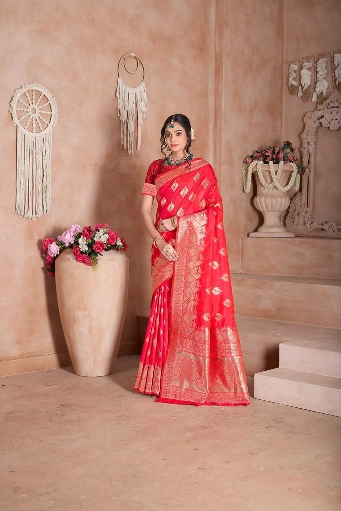 Traditional Soft Silk Indian Designer Festival Sari With Blouse 11-VF image 11
