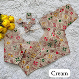 Pure Georgete Heavy Coading Work Blouse Designer Saree Blouse image 5