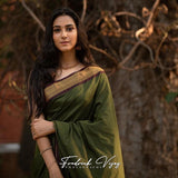 Soft Lichi Silk &  Jacquard Work Saree With Blouse image 10