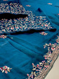 Rangoli Silk With Embroidery Work Saree With Blouse image 10