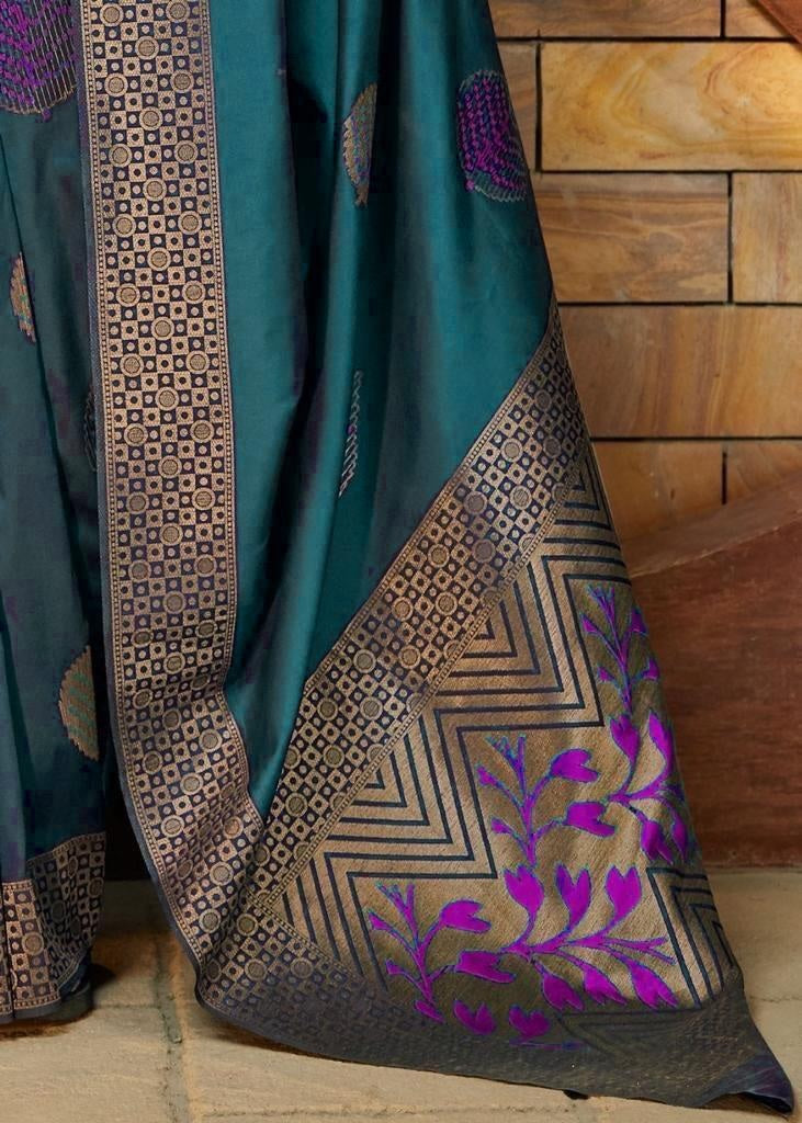 Soft Lichi Silk  Jacquard Border Saree image 10