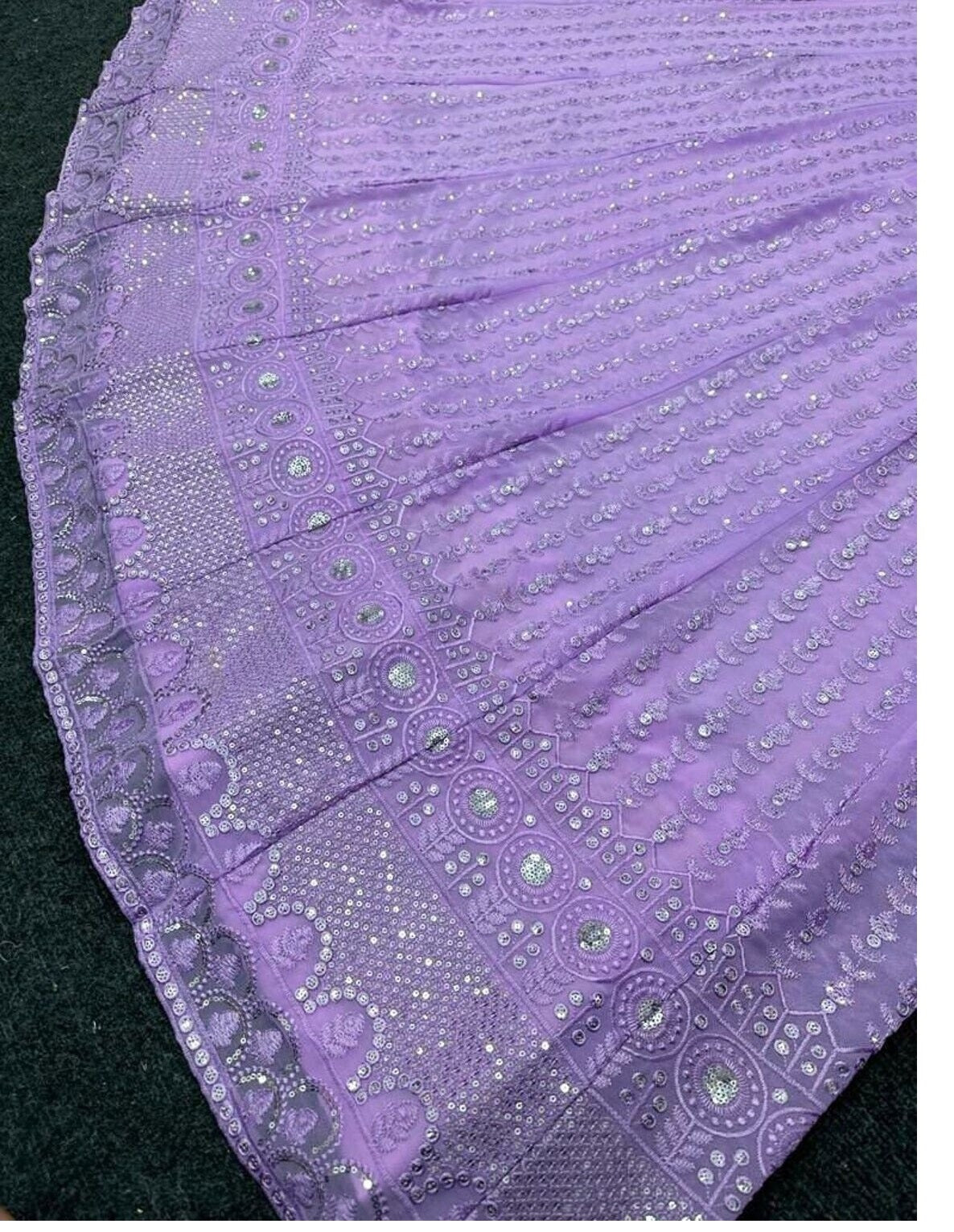 Butterfly Net With Embroidery Foil Mirror Work Lehenga Choli With Dupatta image 10