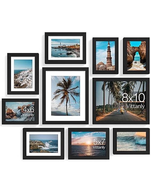 10 Pack Picture Frames Set – Multi Size Gallery Wall Decor for Home or Office Display Paperback bookcover – AVRBOOKS