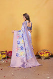 Soft Bamber Weaving Rich Pallu Traditional Wear Sari With Blouse 11-VF image 13