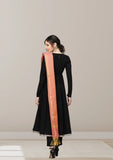 Black Pure Cotton Long Salwar Kameez With Dupatta image 3