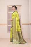 Wedding Soft Silk Saree Weaving Heavy Banarasi Pallu With Blouse 11-VF image 11