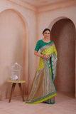Indian Soft Silk Weaving Saree With Banarasi Jari Work With Blouse 11-VF image 6