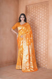 Soft Silk Saree Weaving Banarasi Traditional Wear Sari With Blouse 11-VF image 6