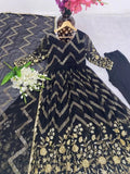 Fox Georgette With Embroidery Work With Full Sleeve Gown Bottom Dupatta image 11