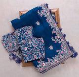 Rangoli Silk With Embroidery Work Saree With Blouse image 11