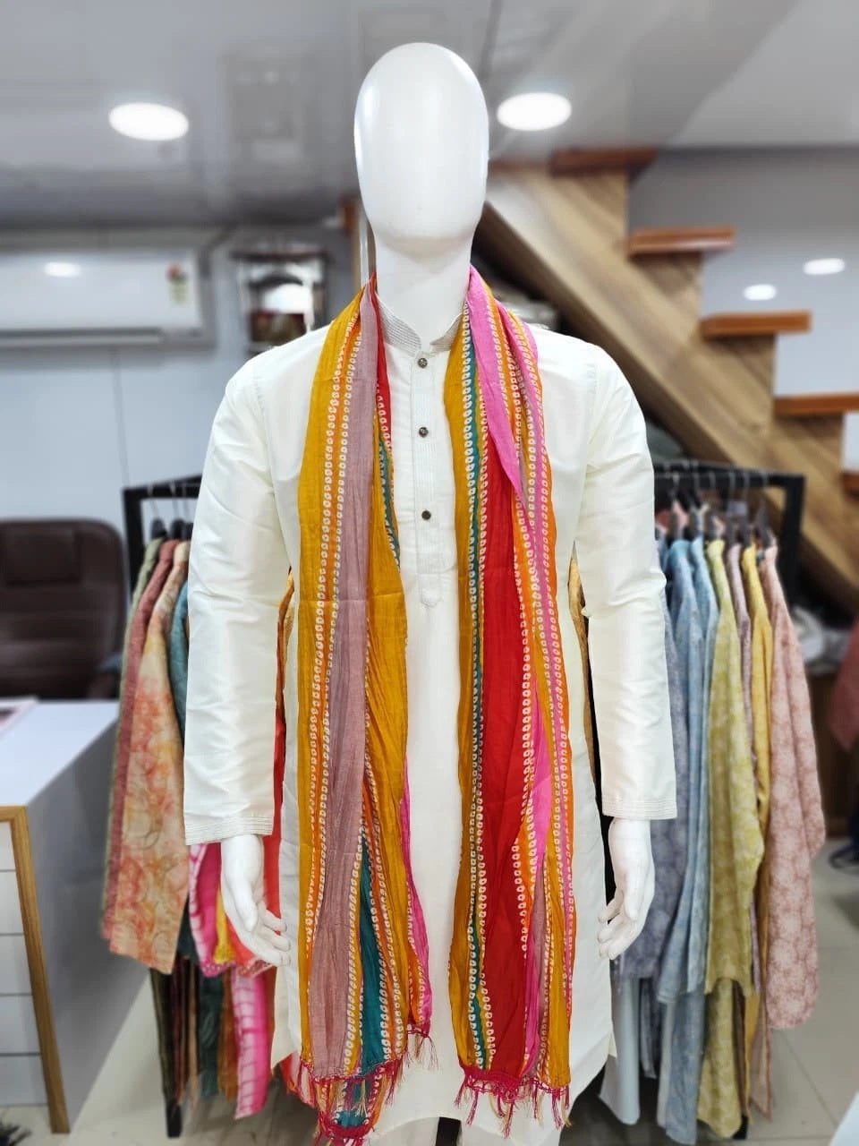 Designer Bandhani Dupatta For Kurta Festival Wear 16-VR image 13