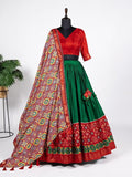 Dola Silk Printed With Foil Work Lehenga Blouse With Dupatta image 2