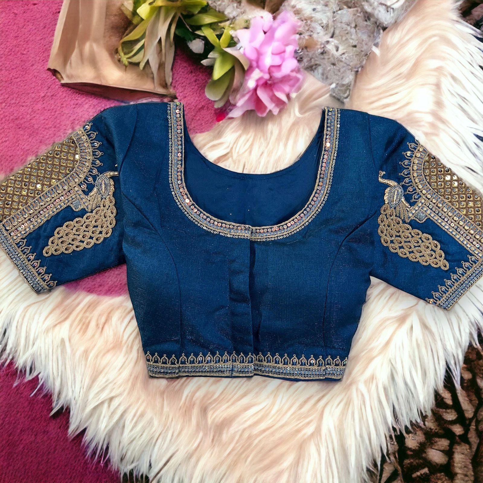 Silk Embroidery Work Blouse image 2