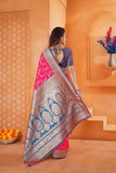 Soft Silk Weaving Saree With Banarasi Jari Work Designer With Blouse 11-VF image 14