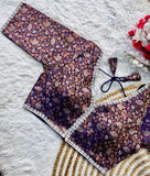 Banaras Silk Blouse Golden And Silver Jari Blouse, Ready Made Blouse image 10