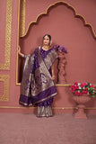 Traditional Soft Silk Weaving Banarasi Wedding Wear Sari With Blouse 11-VF image 11
