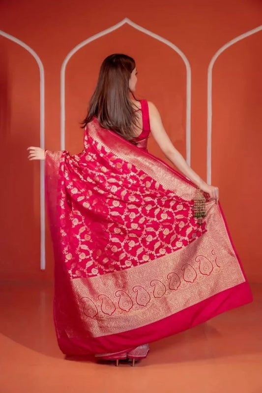 Women's Banarasi Soft Silk Saree image 1