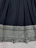 Black American Silk Lehenga Blouse & Dupatta For Women's image 12