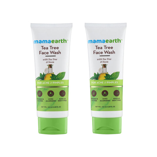 Mamaearth Tea Tree Facewash for acne and pimples, Pack Of 2 image 1