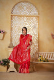 Festival Soft Silk Weaving Banarasi Jari Work Wedding Wear Sari With Blouse11-VF image 12