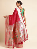 Pink Pure Soft Kanchivram Pethani Silk Saree image 3