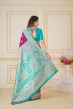 Traditionl Soft Silk Weaving Saree With Banarasi Jari Work With Blouse11-VF image 14