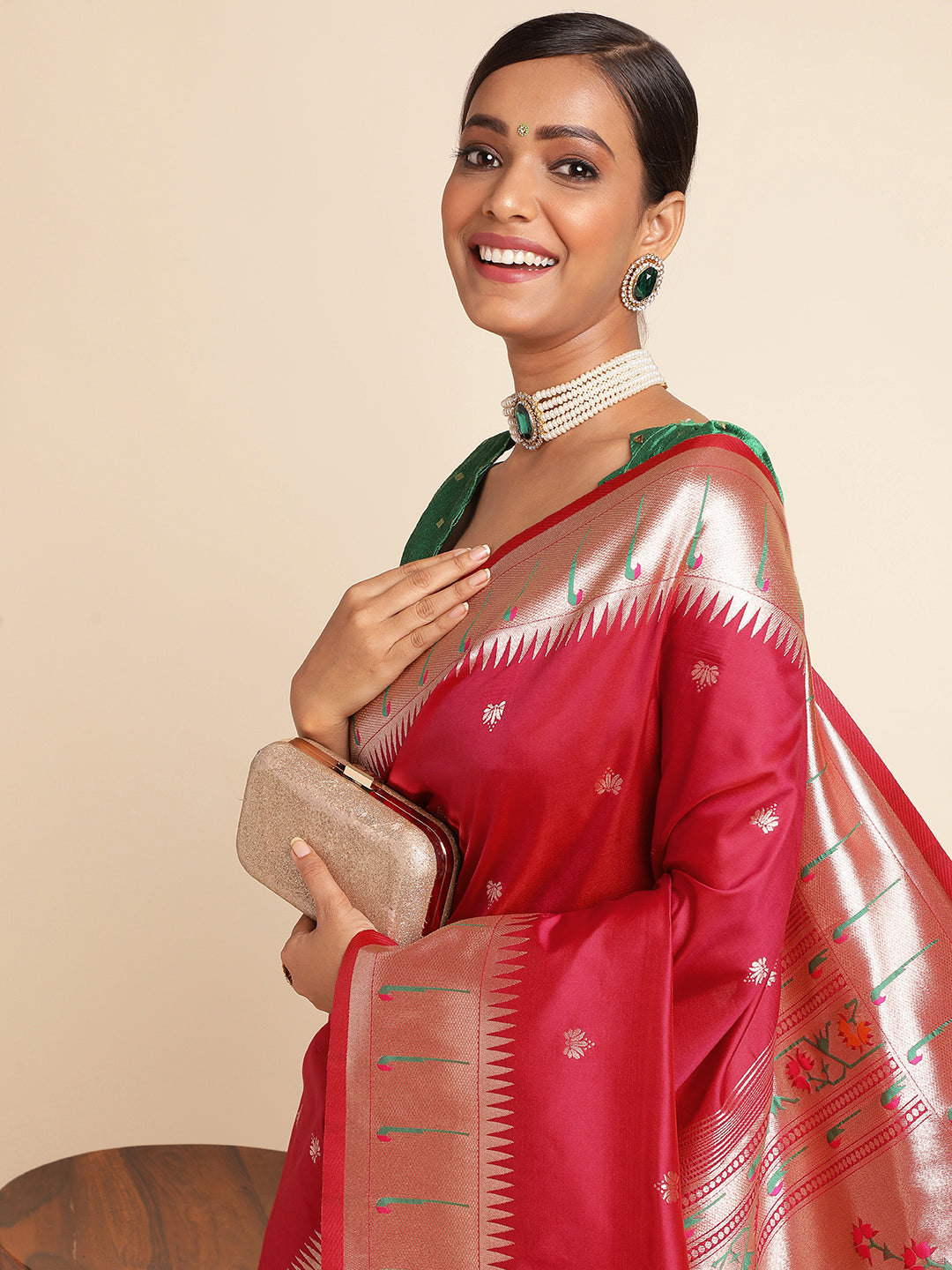 Pink Pure Soft Kanchivram Pethani Silk Saree image 5