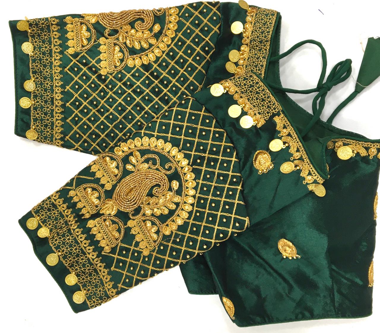 Fancy Phantom Silk Wedding Wear Blouse Latest Designer Choli Top image 10