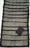 Black Georgette Embroidery Sequence Work Saree With Unstitched Blouse image 8