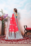 Traditional Soft Silk Jacquard Border Contras Sari With Blouse 11-VF image 14