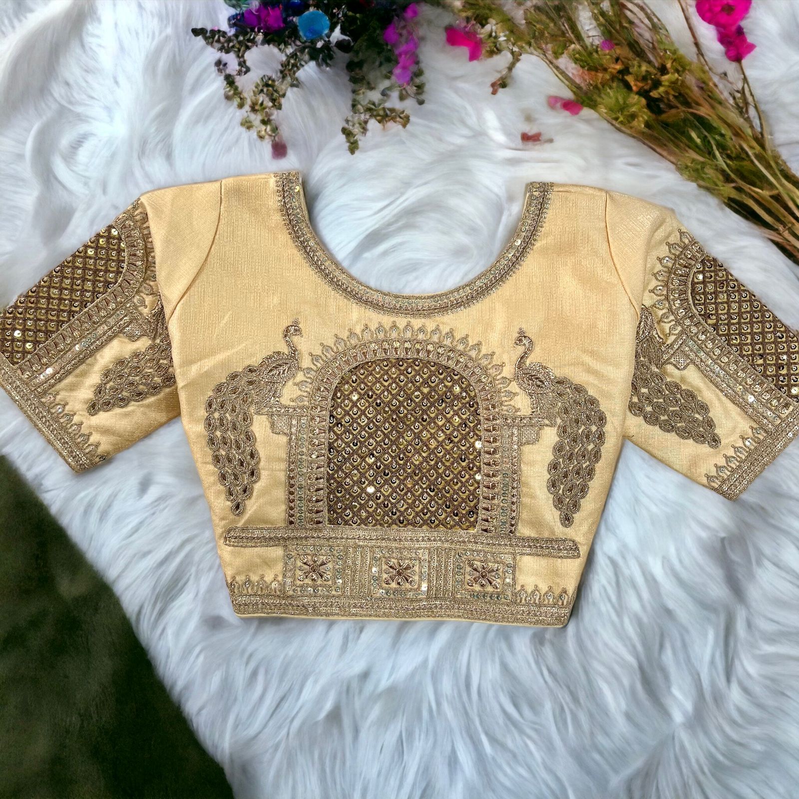 Silk Embroidery Work Blouse image 11