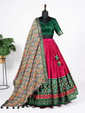 Dola Silk Printed With Foil Work Lehenga Blouse With Dupatta image 3
