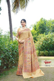 Traditional Soft Pure Silk Saree With Pashmina Design With Blouse 11-VF image 12