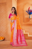 Soft Silk Weaving Saree With Banarasi Jari Work Designer With Blouse 11-VF image 6