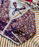 Banaras Silk Blouse Golden And Silver Jari Blouse, Ready Made Blouse image 11