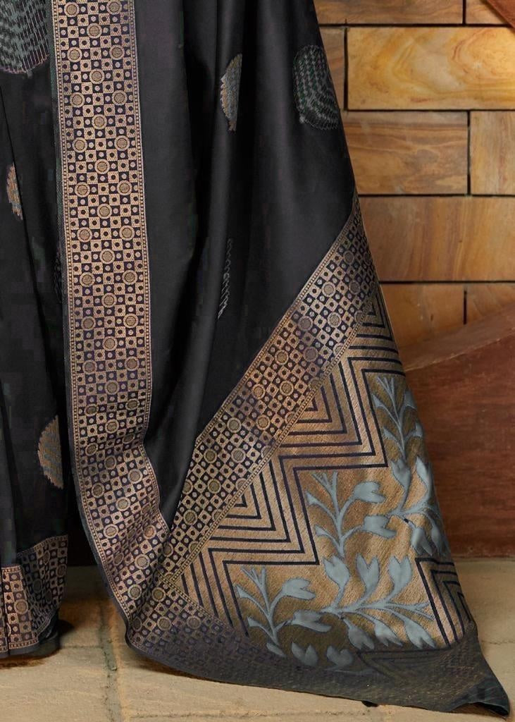 Soft Lichi Silk  Jacquard Border Saree image 13