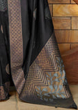 Soft Lichi Silk  Jacquard Border Saree image 13