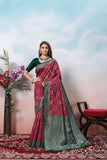 Kanjiwaram Silk With Rich Pallu Traditional Wear Sari With Blouse 11-VF image 7