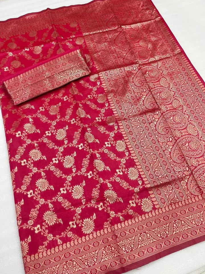 Women's Banarasi Soft Silk Saree image 4