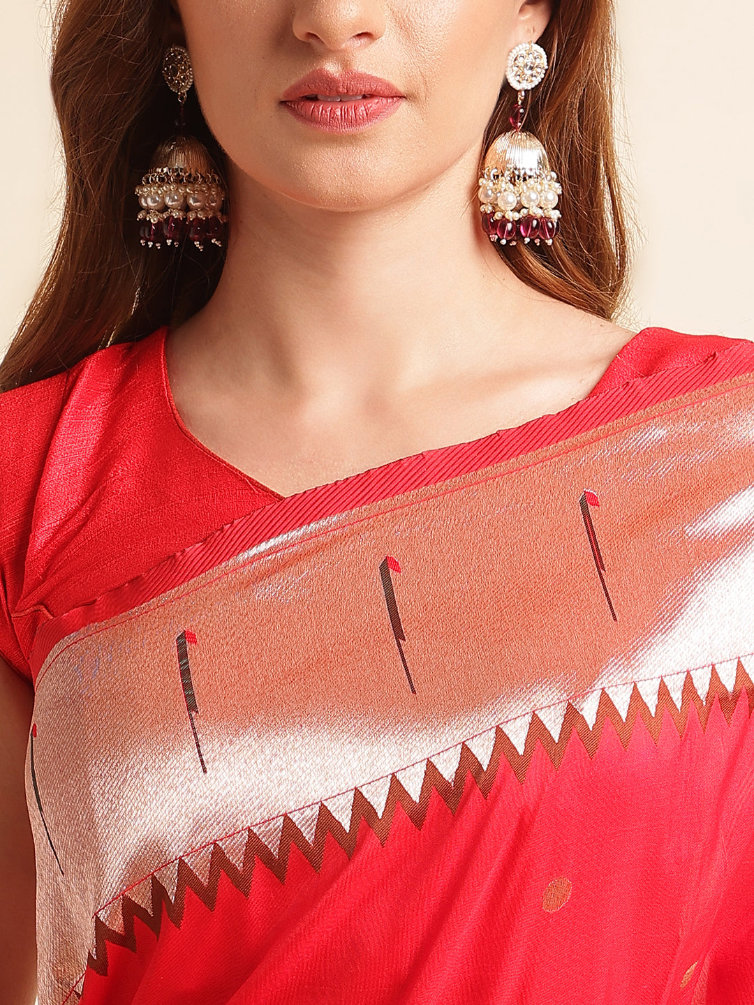 Pure Soft Kanchivram Paithani Silk Saree For Women's image 6