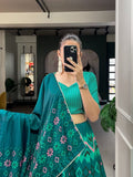 Vaishali Silk & Printed With Lace Border Lehenga choli Dupatta image 4
