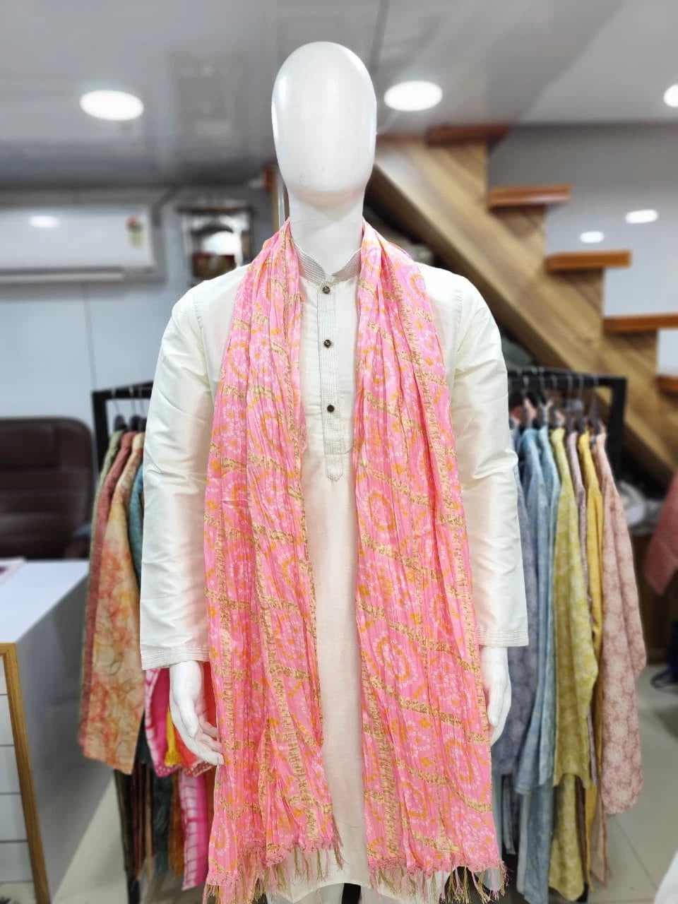 Designer Bandhani Dupatta For Kurta Festival Wear 16-VR image 11
