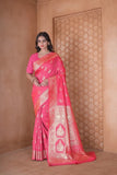 Soft Silk Saree Weaving Banarasi Traditional Wear Sari With Blouse 11-VF image 7
