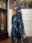 Banarasi Soft Silk Saree Unstitched Blouse image 1
