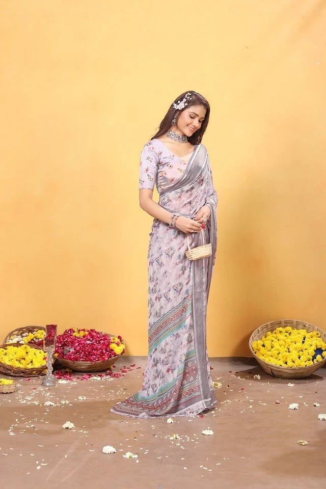 Soft Bamber Weaving Rich Pallu Traditional Wear Sari With Blouse 11-VF image 14
