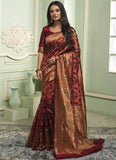 Banarasi Soft Silk Saree With Blouse image 1