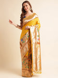 Pure Soft Kanchivram Paithani Silk Saree For Women's image 9
