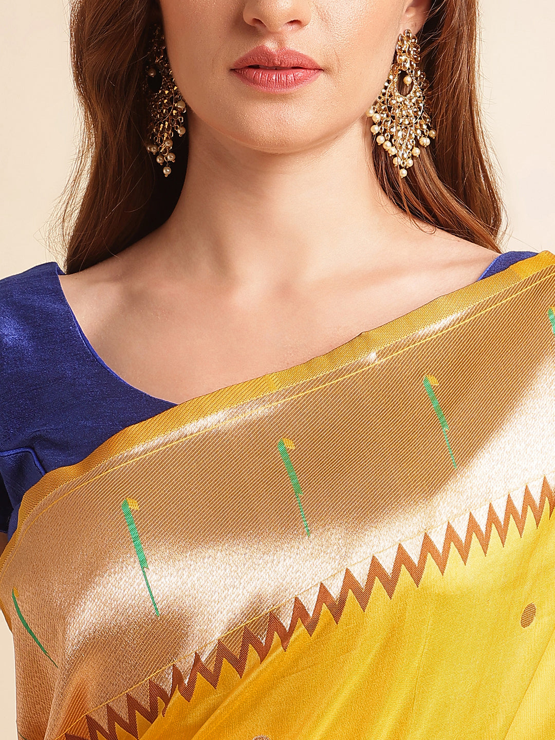 Pure Soft Kanchivram Paithani Silk Saree For Women's image 14